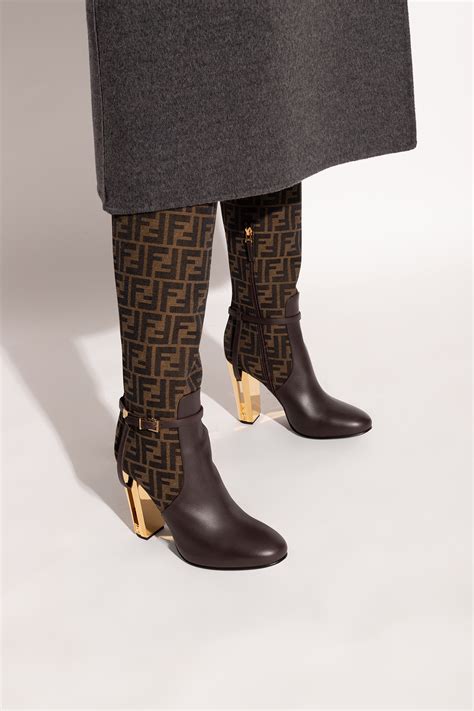 fendi monogram print dress|Fendi monogram boots.